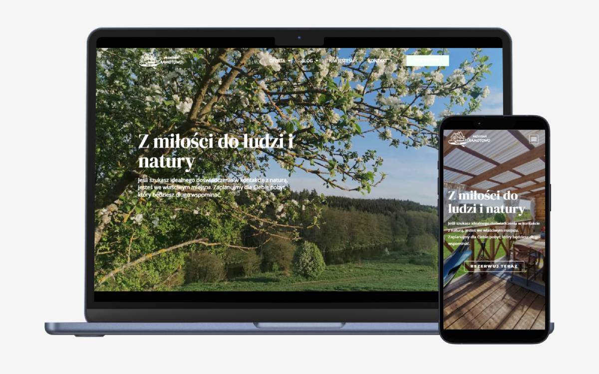 Przystań Ramotowo – strona internetowa obiektu noclegowego